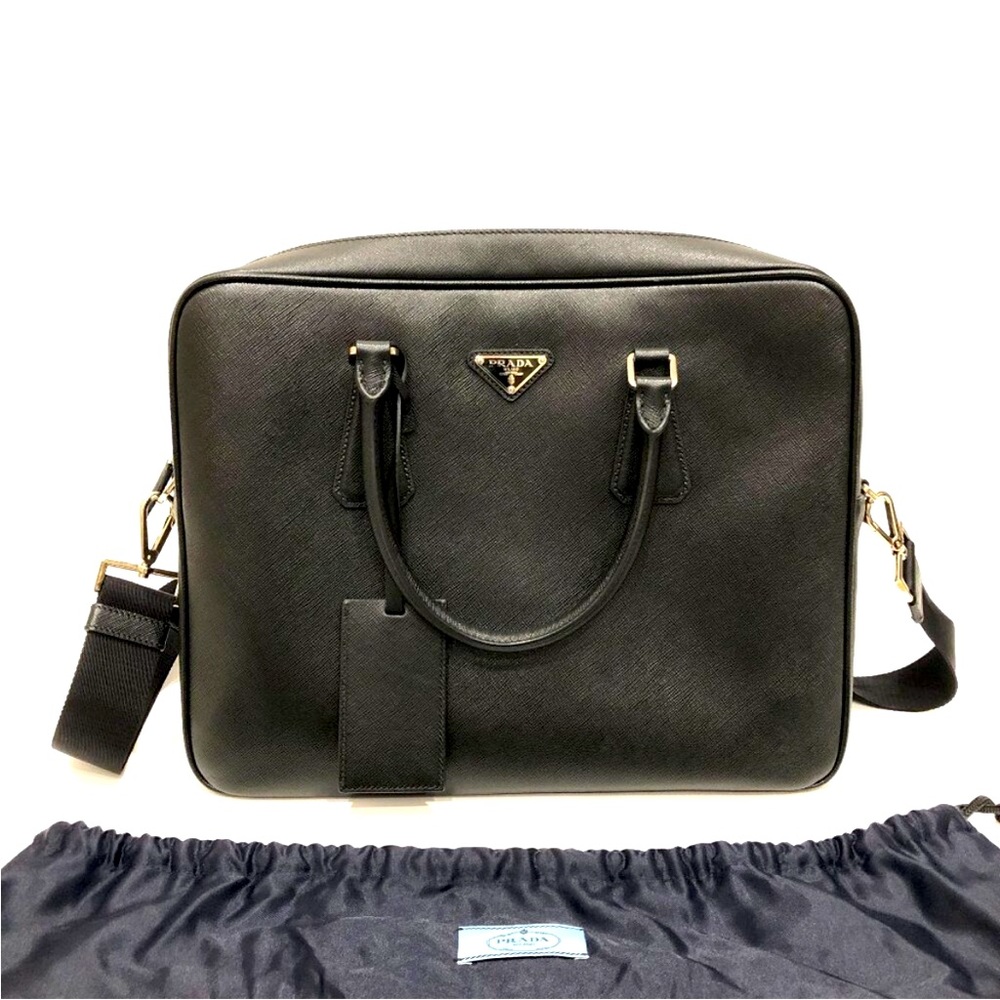 Prada Saffiano Leather Briefcase EUC $4600 Retail
